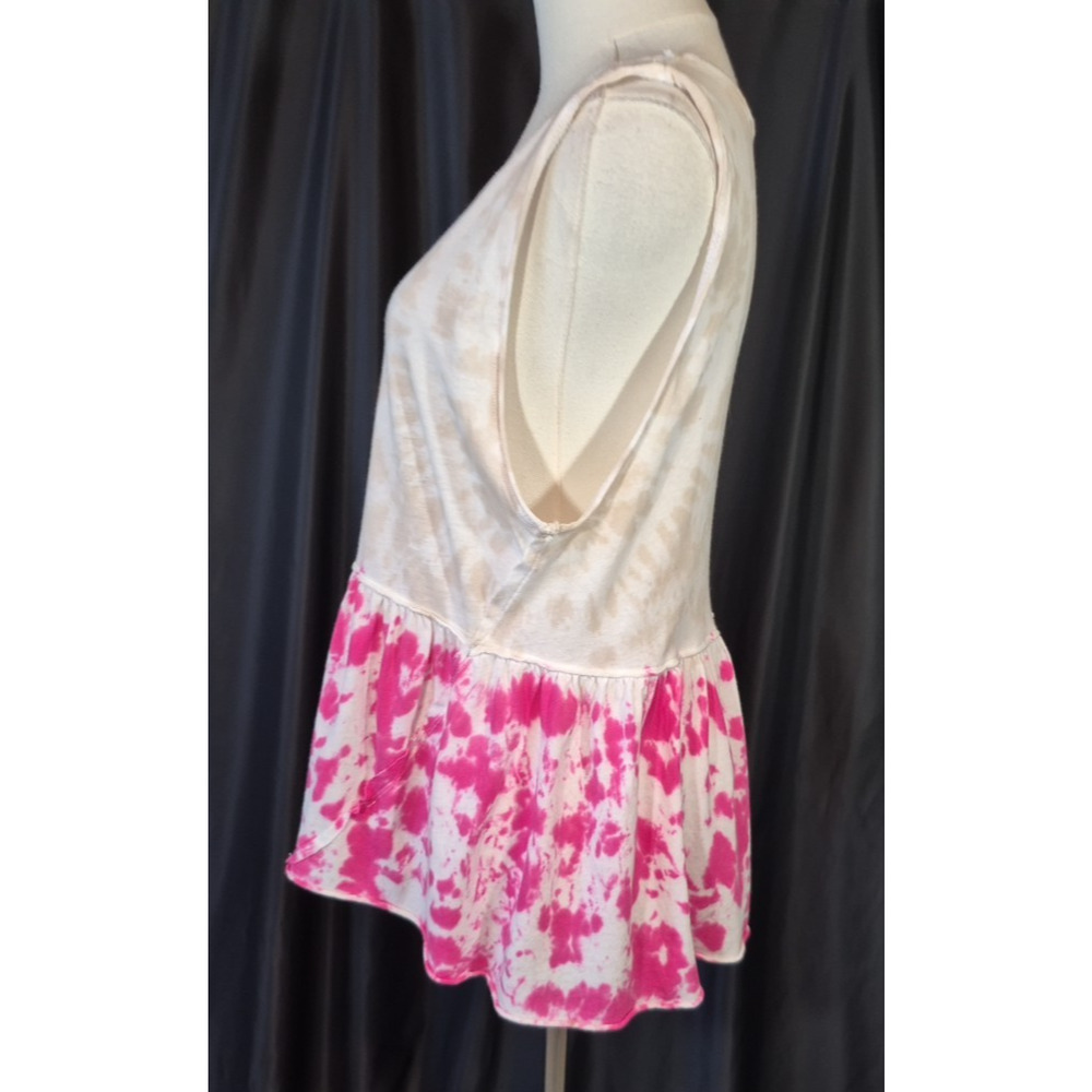 We The Free Anytime Pink Hibiscus Tie Dye Tank Top XS Women's - Picture 7 of 11
